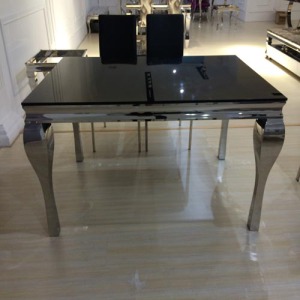 Black Tempered Glass Dining Table