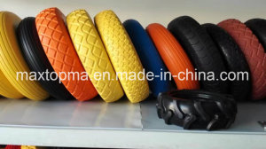 Maxtop Solid Rubber Flat Free PU Foam Wheel